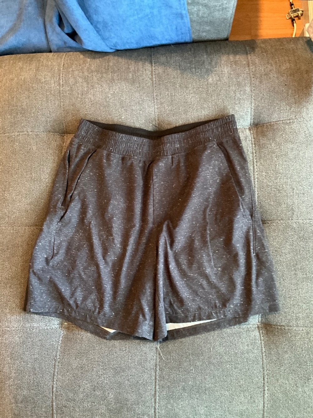 EUC Lululemon Black White Speckles Shorts Waist 30"